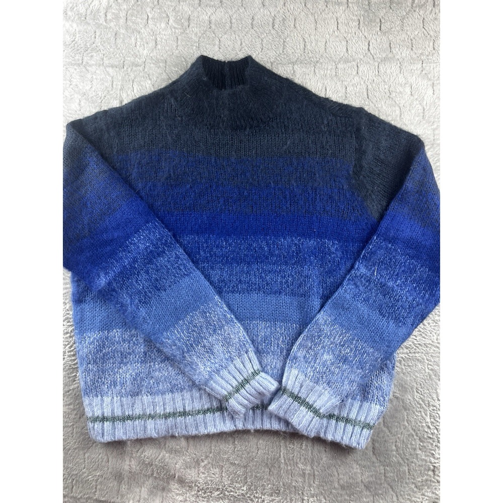 American Eagle Colorblock Mock Neck Acrylic Long Sleeve Sweater Women's Size M